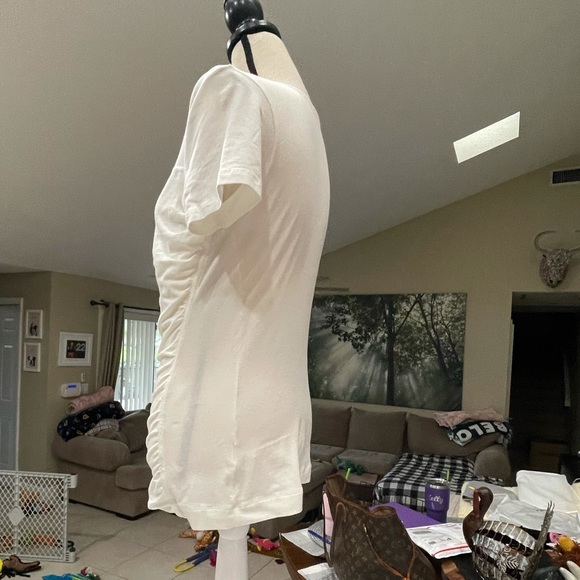 THEORY Beautiful White Ruched Shirt - Picture 4 of 9